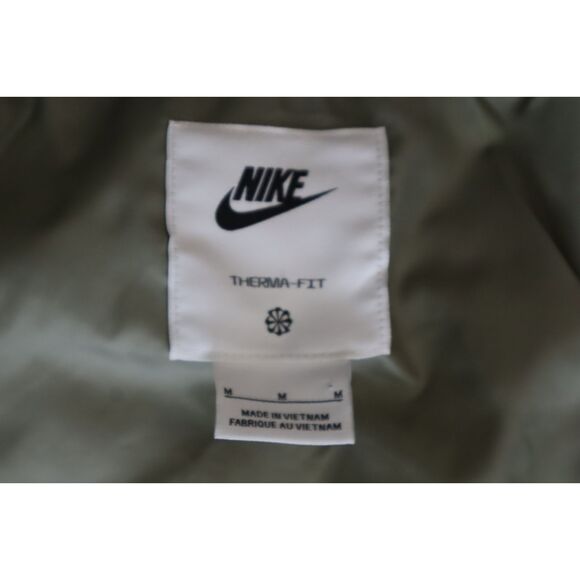 Nike FZ5899-321 Women's Sz M Lt Green Therma-FIT Loose Hooded Puffer Jacket - Picture 3 of 11
